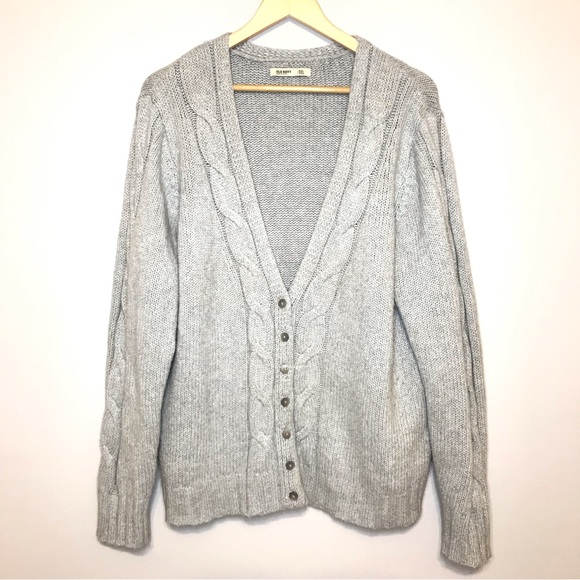 {SOLD} Old Navy Cable Knit Button Cardigan Sweater Gray Size XXL - Picture 14 of 14